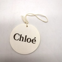 Chloe Orange Pebbled Leather Clutch Bag with Pouch and Card Tag