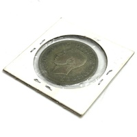 1939 Great Britain Half Crown Coin - King George VI - .500 Silver - Circulated Condition