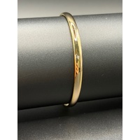 Ladies 9ct Yellow Gold Round Bangle