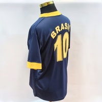 Salada De Cores Brasil Football Shirt #10 Jersey Blue Yellow Large