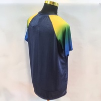 Braziline Brasil Soccer Shirt Mens Large Navy Blue Green Yellow Jersey