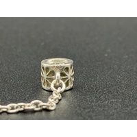 Ladies 925 Sterling Silver Pandora Safety Chain Charm