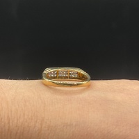 Mens 18ct Yellow Gold Diamond Ring