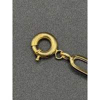 Ladies 14ct Yellow Gold Paperclip Link Bracelet 