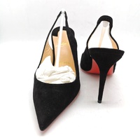 Christian Louboutin Kate Sling 85 Veau Velours Black Heels Size 37