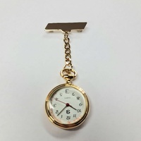 Gold Mark Nurse Fob Watch 5567205 Gold Tone Quartz Date Pulsations with Chain
