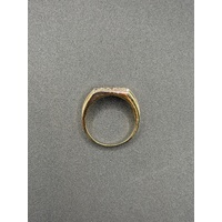 Mens 10ct Yellow Gold Diamond Ring
