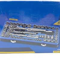 Kincrome K28091 75Pc Socket Set 1/4", 3/8", 1/2" Drive Metric & SAE Ratchet Tool Kit