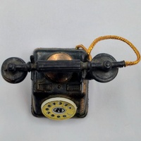 Vintage Rotary Telephone Metal Pencil Sharpener Antique Desk Collectible Office Decor