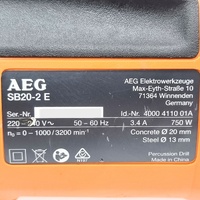 AEG SB20-2E 13mm 2-Speed 750W Corded Percussion Drill 240V Heavy Duty
