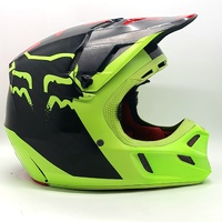 Fox Racing Neon V4 Motocross Riding Helmet with Spare Visor