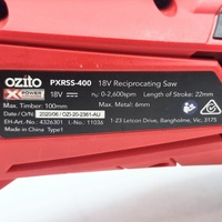Ozito PXRSS-400 Cordless Reciprocating Saw Skin + 2.5Ah Battery Power X Change