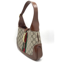 Gucci Jackie 1961 Small GG Supreme Shoulder Bag Beige Ebony