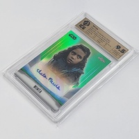 2022 Topps Chrome Mandalorian Isla Farris Winta Auto Green Refractor /99 ICG 9.5