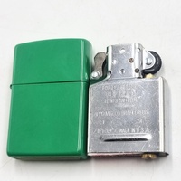 Zippo Grass Green Windproof Pocket Lighter Refillable Metal Collectible