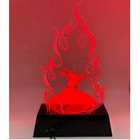 LED Promotional Light Flame Sign Fireball Cinnamon Whisky Man Cave Decor