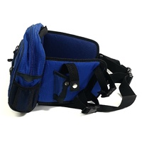 Precision Pak Blue Fishing Waist Belt Bag with 2 Rod Holders Pack