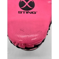 STING Boxing Focus Pads Pair Pink Curved Training Mitts MMA