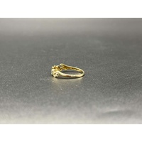 Ladies 9ct Yellow Gold Vine Pattern Diamond Ring