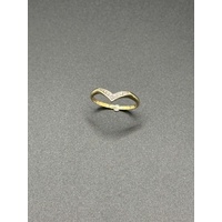 Ladies 9ct Yellow Gold Diamond Ring