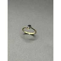 Ladies 18ct Yellow gold Blue Sapphire Ring