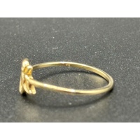 Ladies 9ct Yellow Gold Lotus Flower Ring