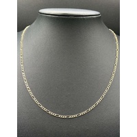 Unisex 9ct Yellow Gold Figaro Link Necklace