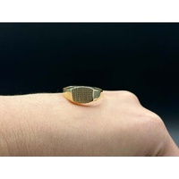 Mens 9ct Yellow Gold Signet Ring
