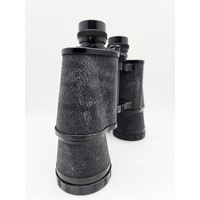 Birnie 10x50 Vintage Binoculars Coated Lenses 5° Field Black with Brown Case