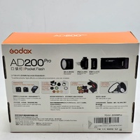Godox AD200Pro Pocket Flash Kit 200Ws TTL HSS w/ Battery Charger Case 2 Flash Heads