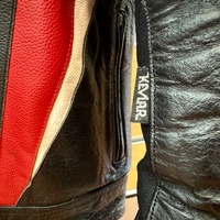 Aprilia Racing Italia Men's Leather Motorcycle Riding Jacket Black Red XL