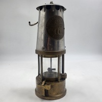 Eccles GR6 Vintage Miners Safety Lamp British Protector Brass Mining