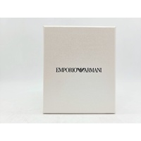 Emporio Armani Mens GMT Watch Blue Dial Red Pepsi Bezel Steel 100M