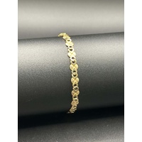 Ladies 9ct Yellow Gold Fancy Link Bracelet
