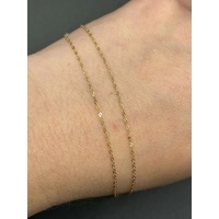 Unisex 10ct Yellow Gold Curb Link Chain & St Christopher Pendant 