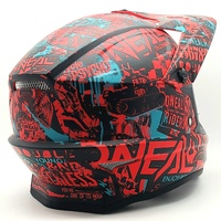 ONeal 3 Series Attack Youth Size XL Motocross Helmet Black Red Teal