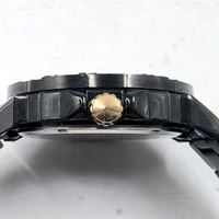 MEGALITH Wolf Men's Quartz Watch Black Gold Stainless Steel Bracelet 3ATM
