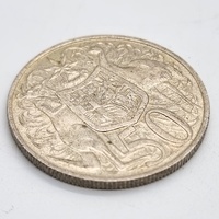 1966 Australia Round 50 Cent Coin Royal Australian Mint 80% Silver