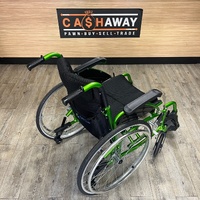 CareQuip Concorde Deluxe Wheelchair Lightweight Foldable Manual Green