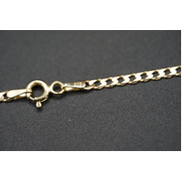 Ladies 9ct Yellow Gold Curb Link Chain & Cross Pendant 