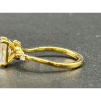  Ladies 9ct Yellow Gold Lab Grown Diamond Ring