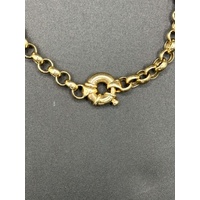 Ladies 9ct Yellow Gold Belcher Link Bracelet