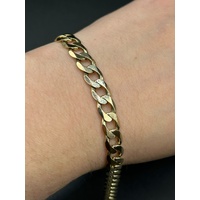 Unisex 9ct Yellow Gold Curb Link Bracelet