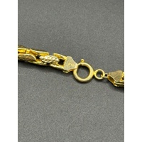 Mens 15ct Yellow Gold Fancy Link Necklace