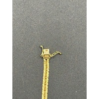 Unisex 18ct Yellow Gold Tight Curb Link Bracelet