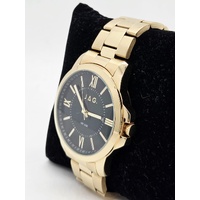 JAG J2156A Mens Analogue Quartz Watch Gold Tone Black Dial WR 50M