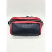 Michael Kors Pebbled Leather Sling Belt Bag Red Navy Blue Bum Bag
