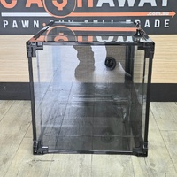 Reptile One Hinged Door Terrarium Locking Bar Key 45x45x60cm Black