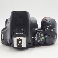Nikon D5500 24.2MP DSLR Camera Body Only Black Low Shutter 6200 W/ Battery Strap