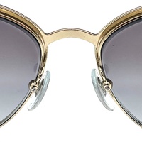 BVLGARI BV6083 2018/8G Womens Cat Eye Sunglasses Black Pale Gold Grey Italy